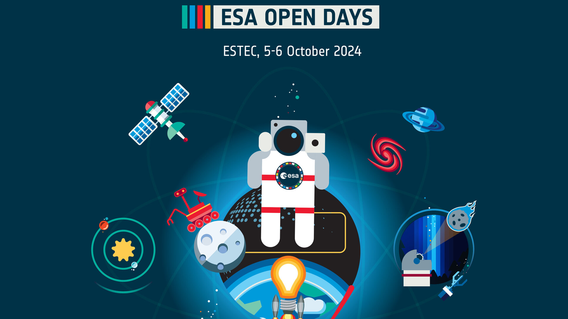This year’s annual ESA Open Days in the Netherlands will take place on Saturday and Sunday, 5-6 October, at ESA ESTEC in Noordwijk. Registration for both events to attend will be opened later this summer; keep an eye on the event webpage and ESA social media for further details.