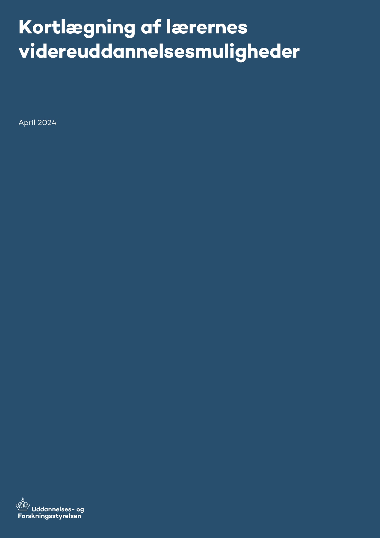 Kortlægningen indeholder en oversigt over videreuddannelsesmulighederne for lærere samt en kategorisering af disse ud fra deres indhold. Desuden belyser kortlægningen lærernes videreuddannelsesaktivitet og efterfølgende beskæftigelse, herunder om beskæftigelsen er inden for relevante brancher.