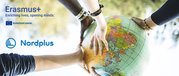 Erasmus+ og Nordplus Globus og logoer fra Erasmus+ og Nordplus