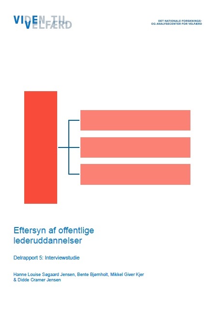 Denne rapport er den femte delrapport om de offentlige lederuddannelser, som VIVE har udarbejdet til 'Eftersyn af de offentlige lederuddannelser'. Rapporten bygger på et større interviewstudie.