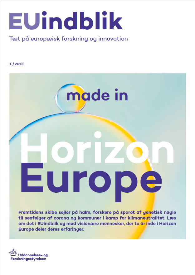 I magasinet deler forskere, virksomhedsejere og embedsmænd m/k deres viden, erfaringer og perspektiver på Horizon Europe to år inde i programmet. Læs eller hør podcast om hvordan de skaber ny viden, nye løsninger og nye opdagelser i tæt samspil med aktører fra udlandet og udvider vores horisonter.