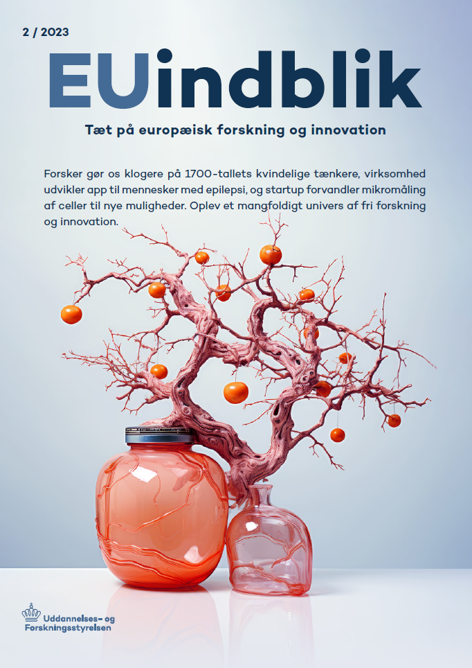 I dette nummer af magasinet EUindblik møder du forskere og virksomheder, der med sprælske idéer og støtte fra EU bedriver fri forskning og innovation. Læs hvordan de gode idéer opstår, om veje ind i Horizon Europe og bliv selv inspireret til at kigge på mulighederne i Horizon Europe.