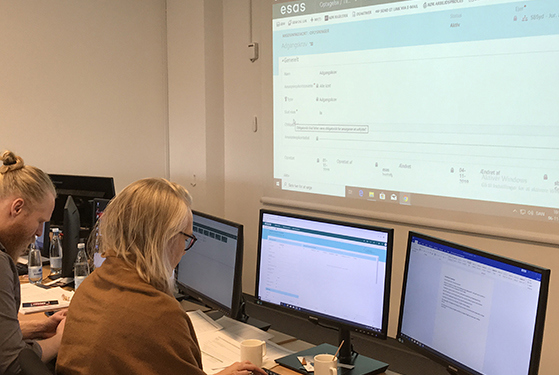 Billede fra funktionel test af esas