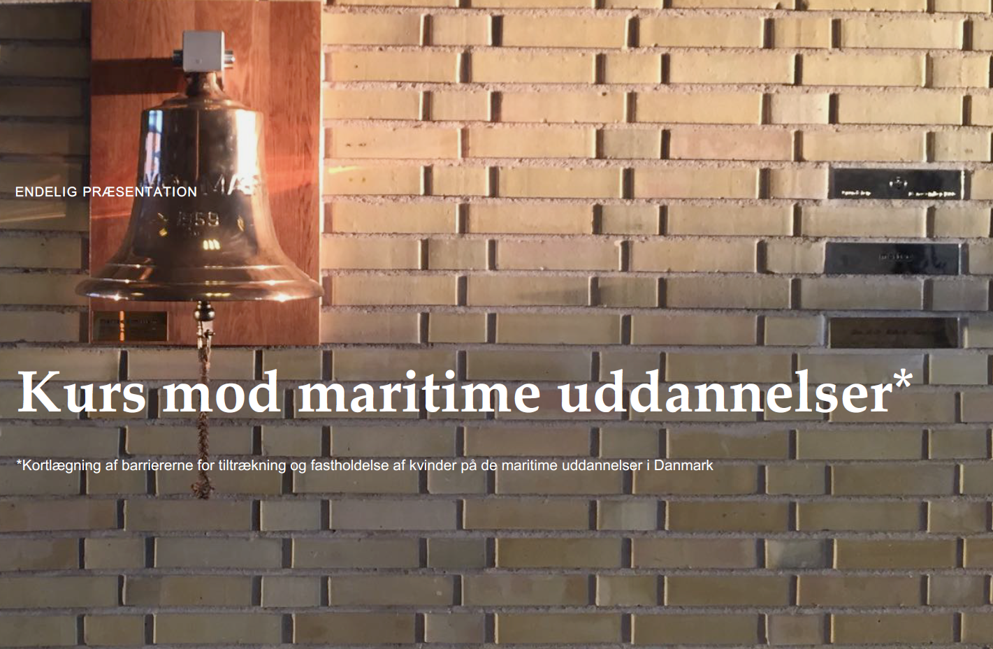 Rapport kortlægger barriererne for optagelse og fastholdelse af kvinder på de maritime uddannelser. Analysen er udarbejdet af IS IT A BIRD for Styrelsen for Forskning og Uddannelse.