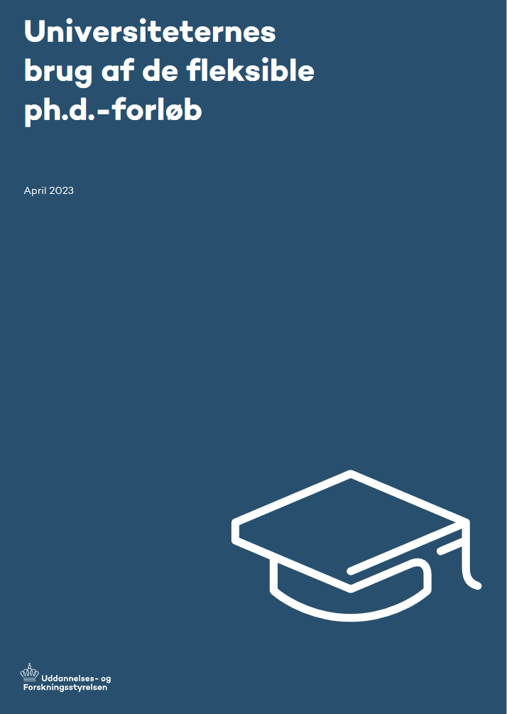 Uddannelses- og Forskningsstyrelsen har udarbejdet en undersøgelse af universiteternes brug af de fleksible ph.d.-ordninger, herunder karriereveje. Undersøgelsen belyser de fleksible ordninger ift. det samlede ph.d.-område.