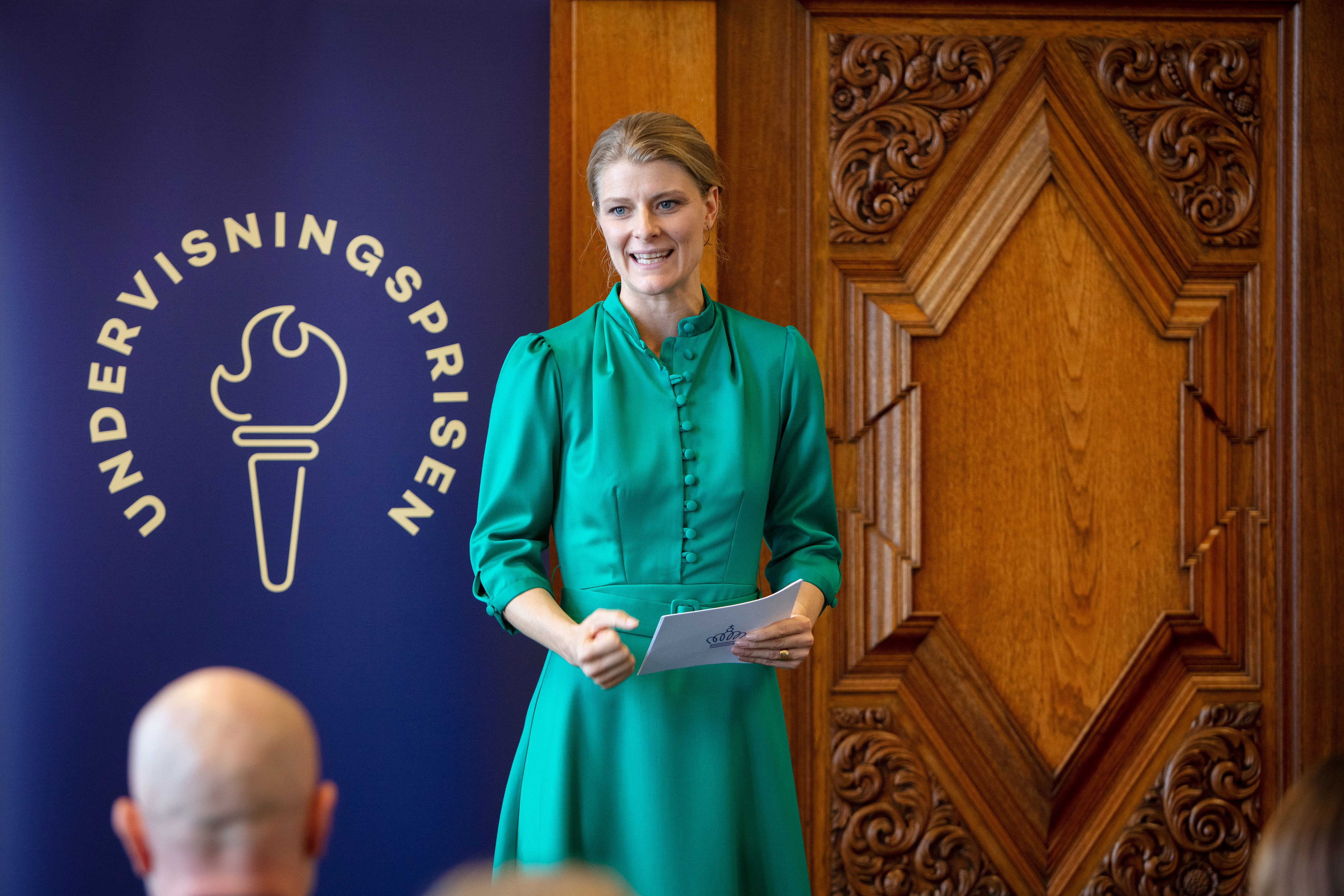 Ane Halsboe-Jørgensen holdt tale for prisvinderne. Foto: Søren Kjeldgaard.